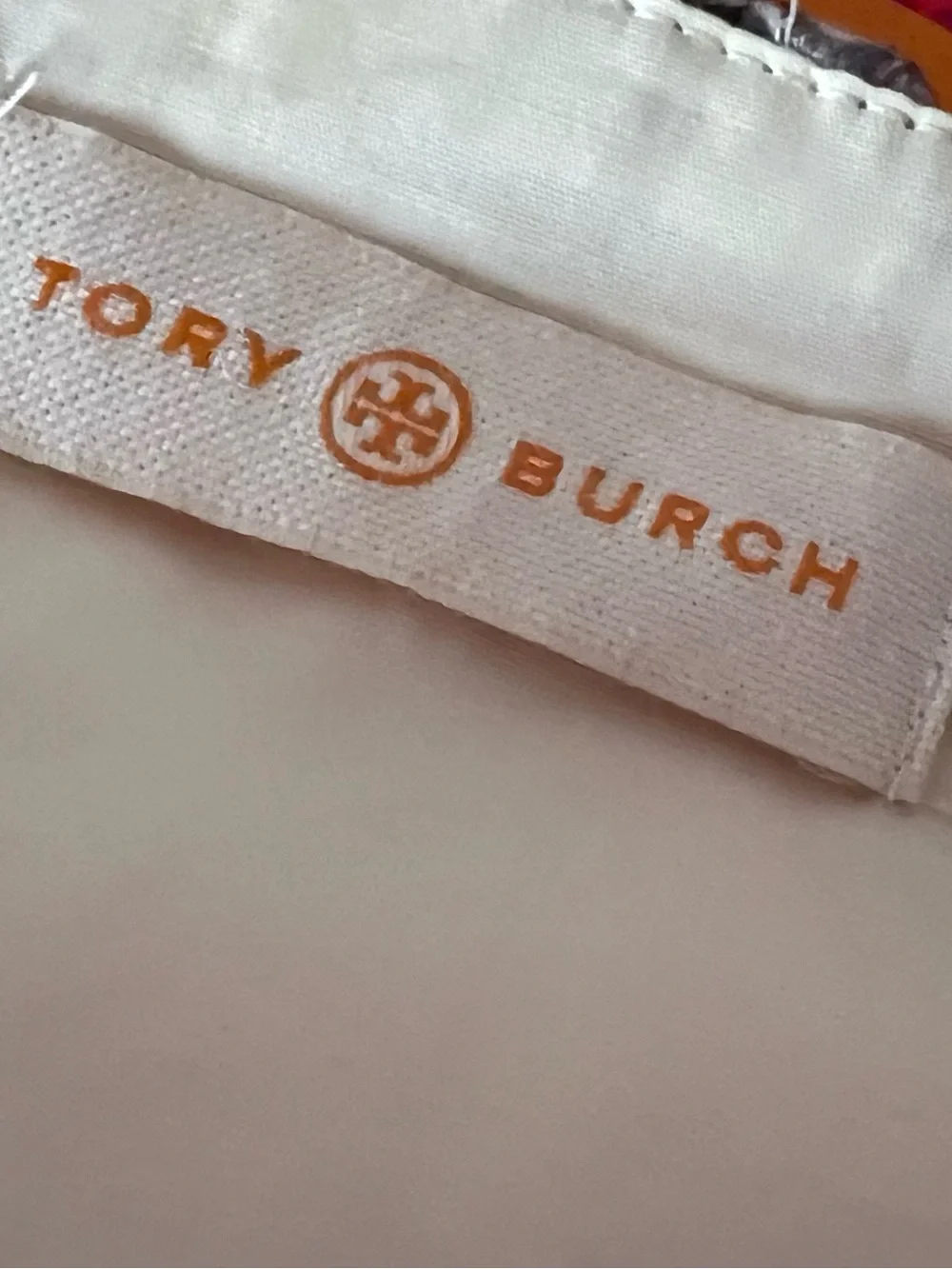 Tory Burch Floral Lace Overlay A-Line Dress - Cream & Gray